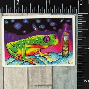🌀10/$10🌀 Psychedelic Frog Reusable Waterproof Vinyl Sticker Decal